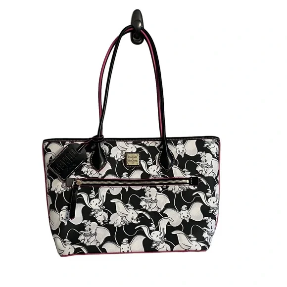 Disney Dooney & Bourke 2022 Dumbo Black White Tote Bag - Picture 2 of 10